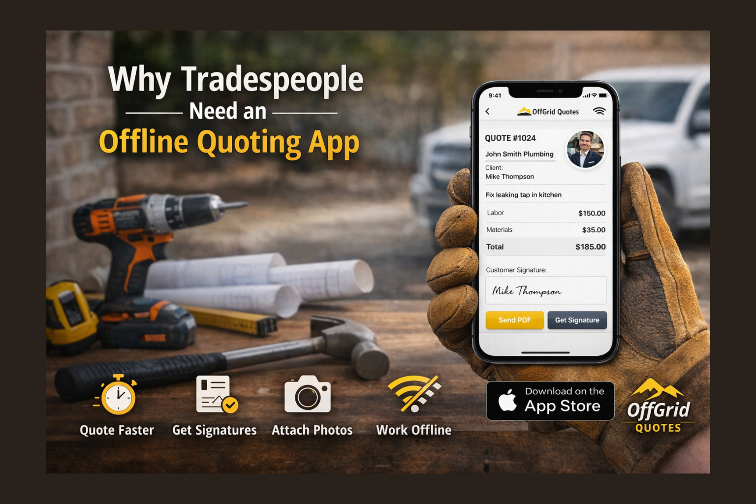 Why Tradespeople Need an Offline Quoting App